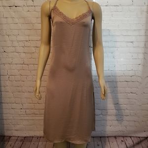 NWT Key & Lime Champagne Slip Dress -M